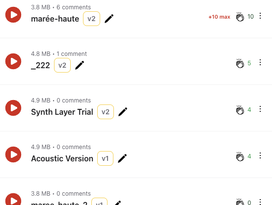 Team collaboration on playlist with voting
