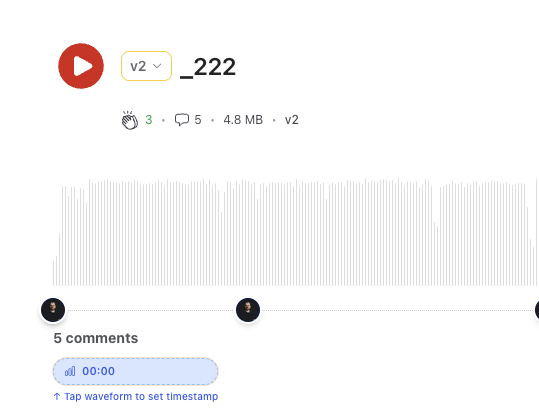 Different comment threads for each version
