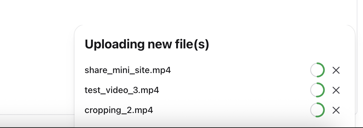 Upload progress notification